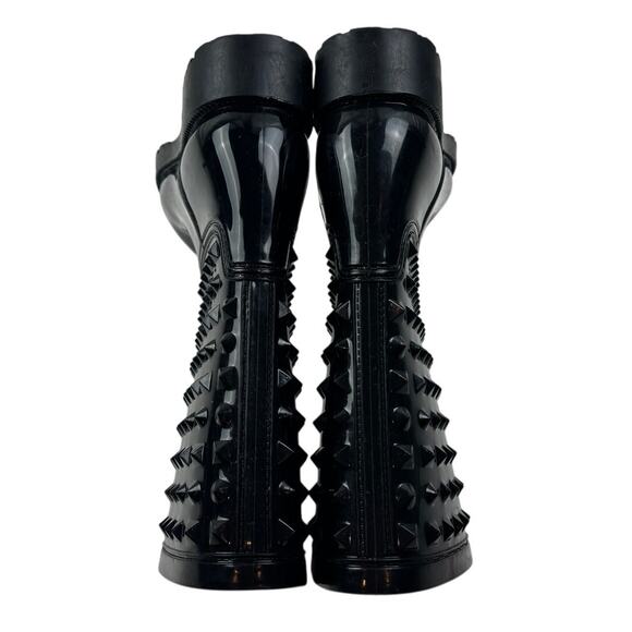 DAV Black Rubber Stud Detail Rain Winter Waterproof Boots Women's Size 9 - Picture 5 of 9